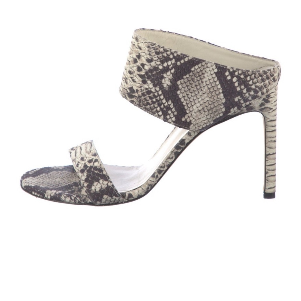 Stuart Weitzman My Slide Python Sandal Heel Size 7 - image 1